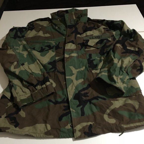 U.S. Army Jackets & Coats Us Army Military Coat Cold Weather Field Woodland Jacket Camo